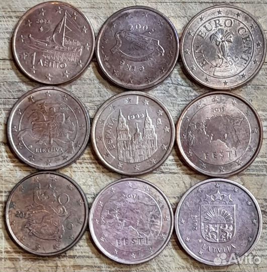 1 евроцент из оборота разные