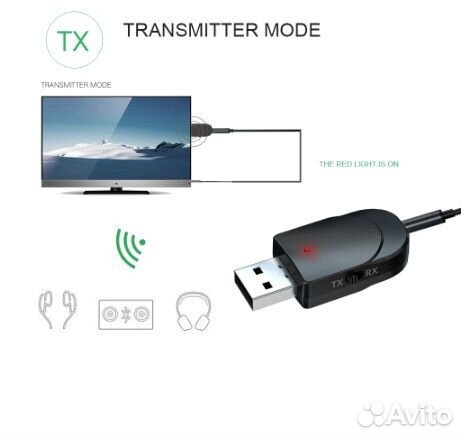Bluetooth V5.0 Аудио приемник - передатчик KN330