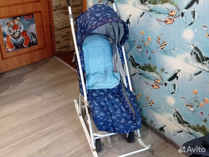 Детские санки коляска бу
