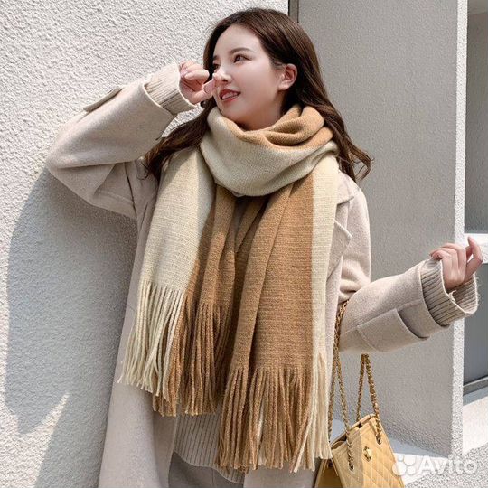 Шарф женский палантин в корейском стиле