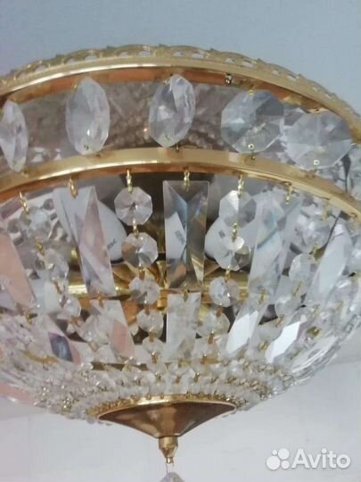Люстра потолочная хрустальная