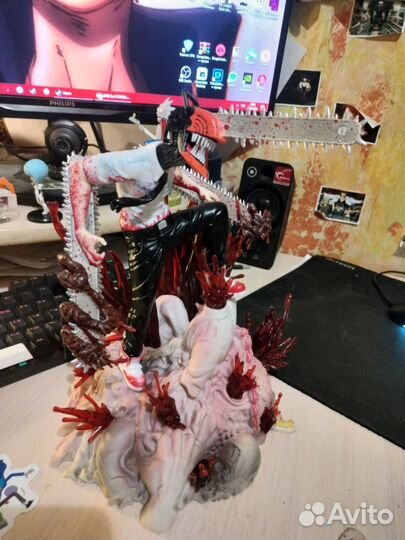 Оригинальная аниме фигурка денжи человек бензопила