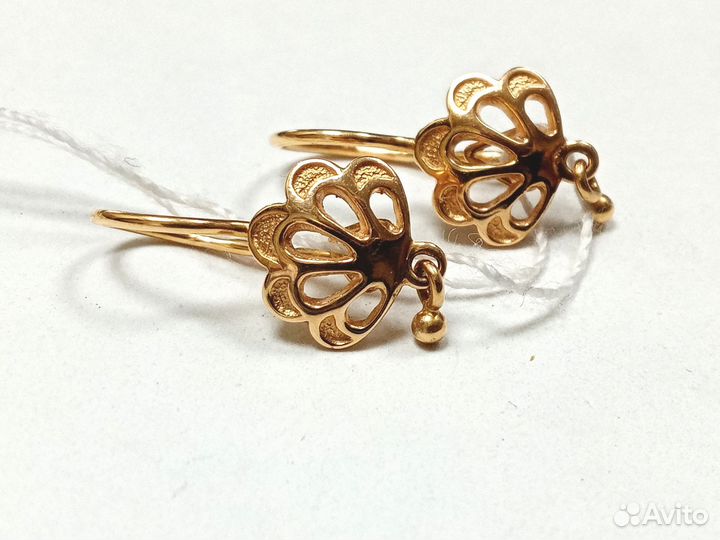 Золотые серьги 585 пробы