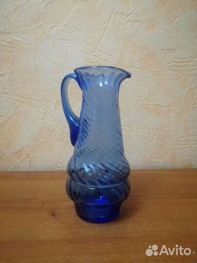 Кувшин цветное стекло СССР