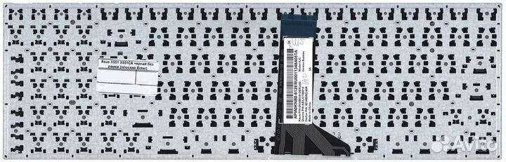 Клавиатура asus X551 плоский Enter, чёрная OEM