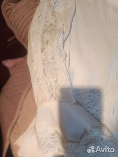 Белые блузы для девочки 10-12 лет