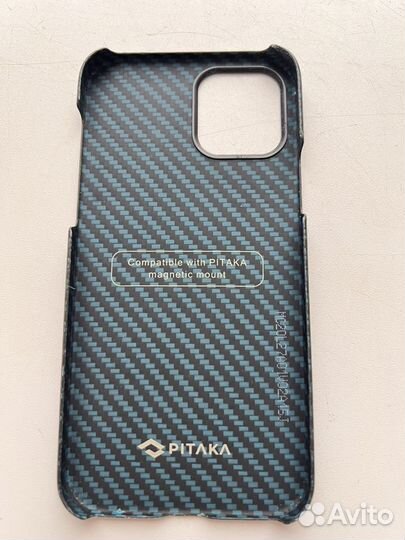 Карбоновый чехол на iPhone 12 pro Pitaka MagEZ