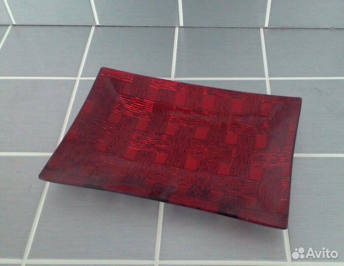 Ваза плоская (декоративная тарелка) стекло