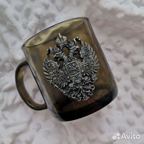 Кружка с декором герб России