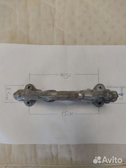 Старинная ручка латунь и ручка лев