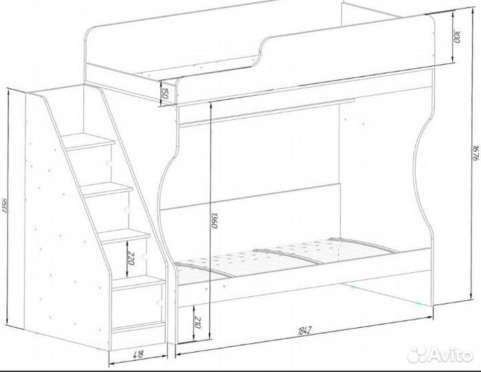 Кровать с матрасом