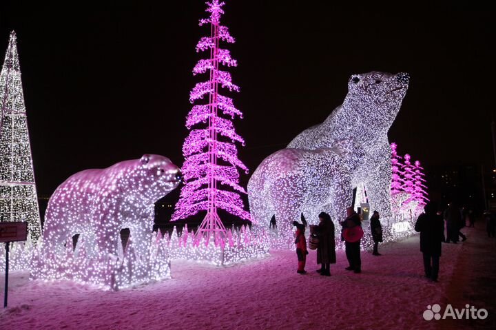 Уличные световые фигуры для оформления города