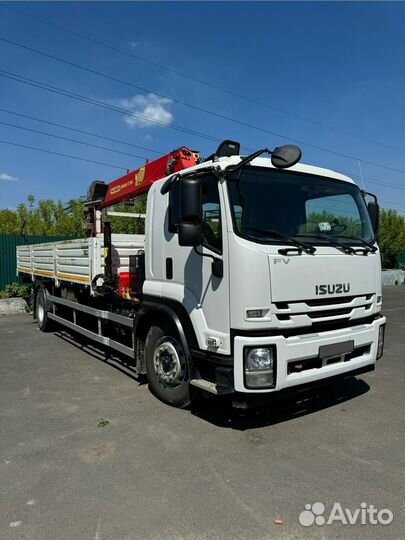 Бортовой грузовик Isuzu FVR34UL-SDUS с КМУ Palfinger, 2020