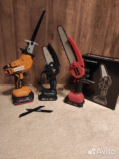 Пила цепная, сабельная аккумуляторная