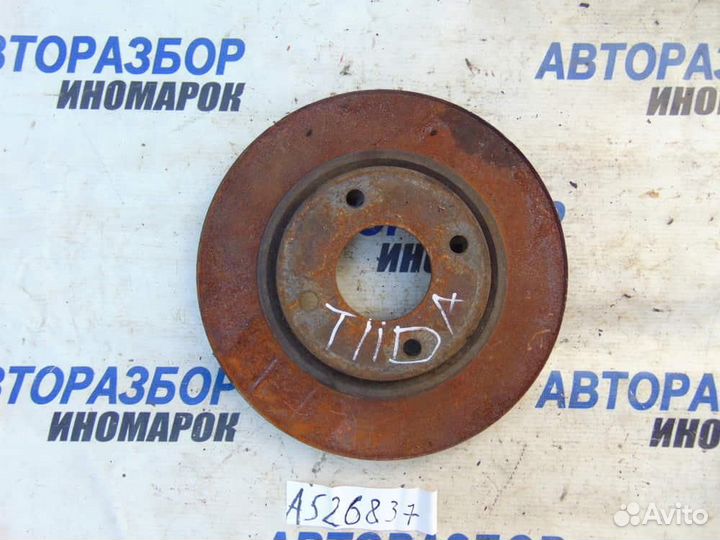 Диск тормозной передний для Nissan Tiida 1 2004-2
