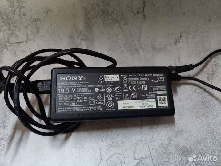 Блок питания телевизора Sony 19V 3.05A acdp-060E02