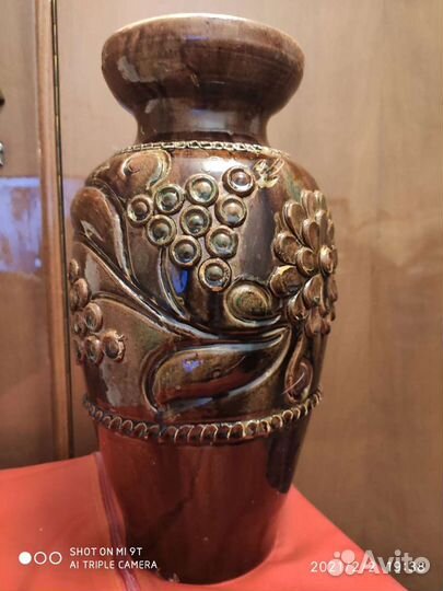 Глиняная ваза, винтаж