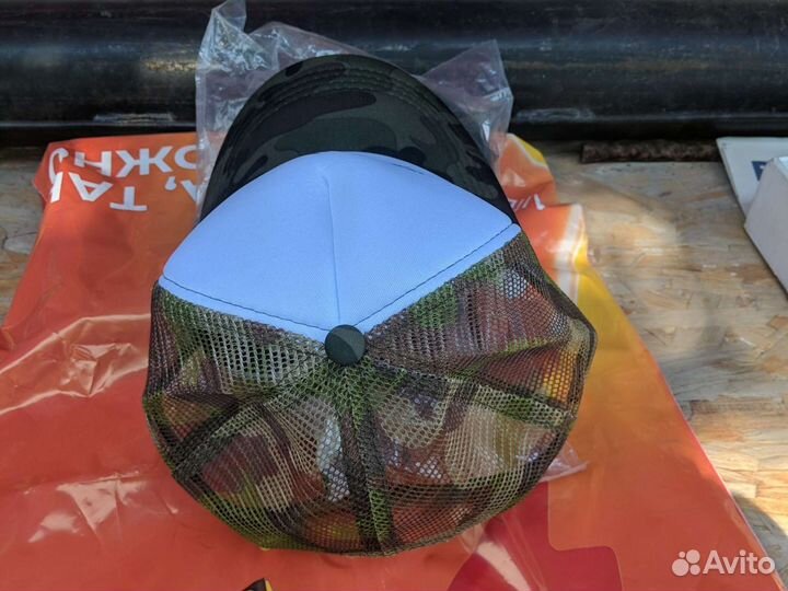 Бейсболка Trucker с сеткой хаки камуфляж до 62 р
