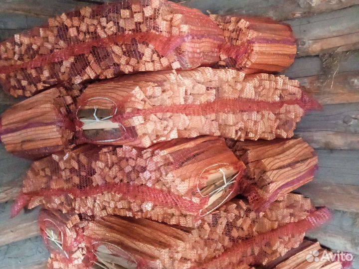 Дрова сухие в мешках