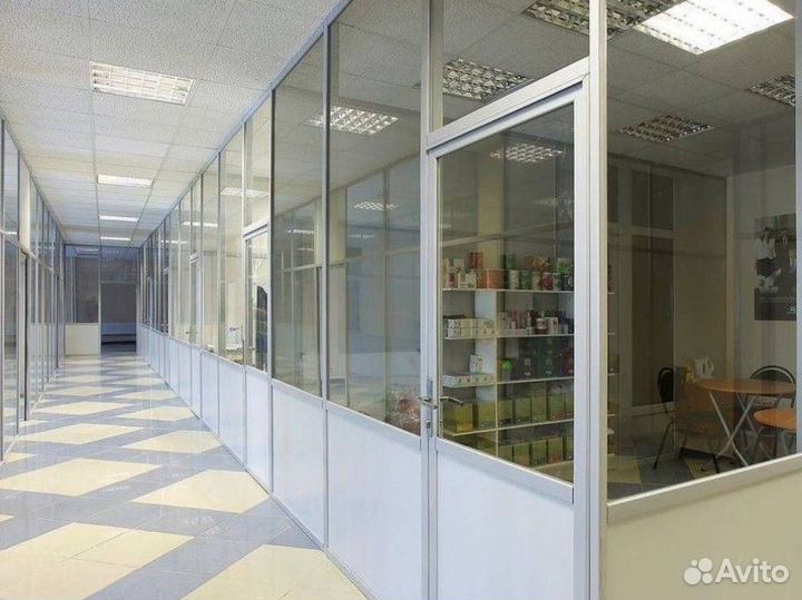 Офисные перегородки Стеклянные и Алюминиевые Зоны