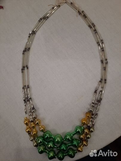 Бусы на елку СССР из стекляруса