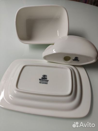 Набор масленка и салфетница фарфор Wilmax