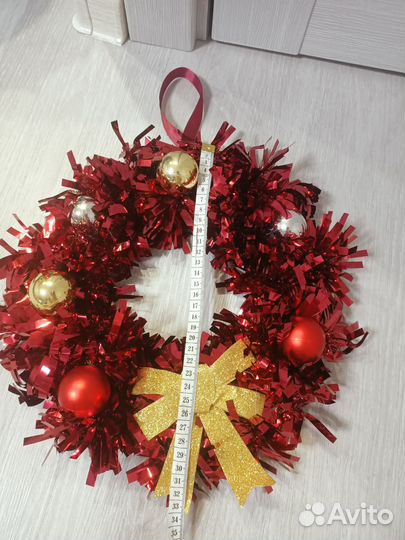 Новогодний венок ручной работы