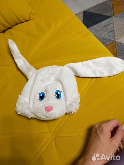 Шапка зайца с ушами карнавальная