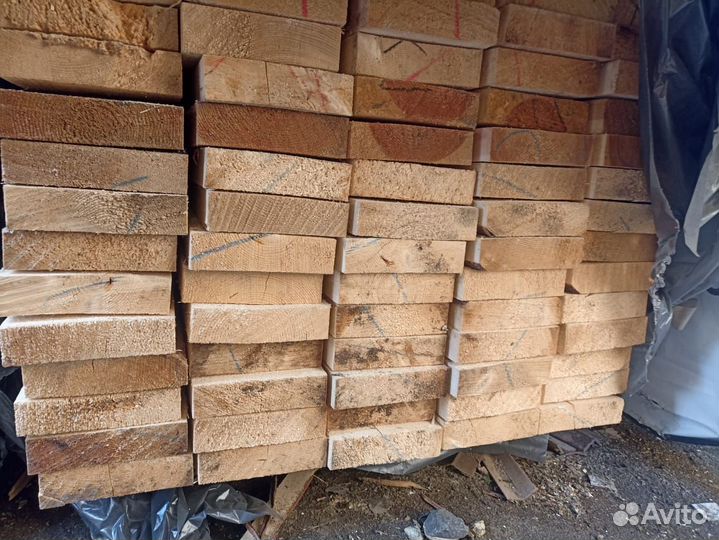 Доска обрезная сухая хвоя 1 сорт 50х200х6,0