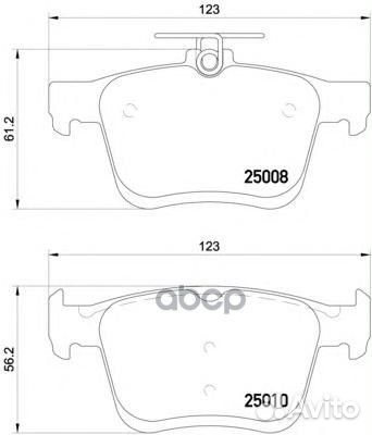 P85125 колодки дисковые задние Audi A3, VW Gol