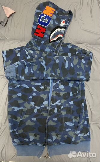 Bape shark zip hoodie