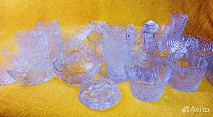 Хрусталь Вазы,Салатники,кувшины,штофы