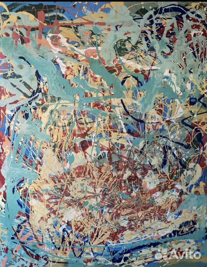 Уникальные картины, абстракция,русский Дж.Поллок