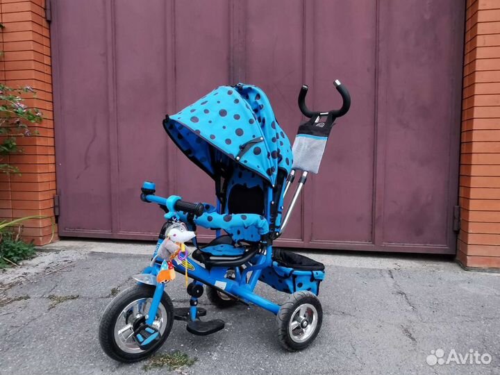 Детский велосипед бу трех колёсный с ручкой