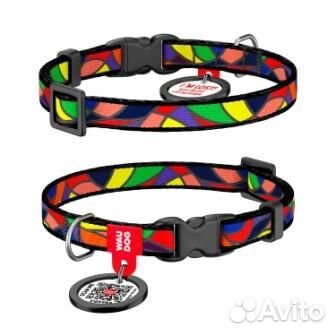 Ошейник для собак нейлоновый waudog с QR паспортом