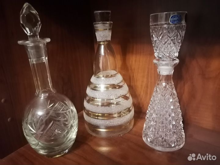 Штофы и графины СССР стекло и хрусталь