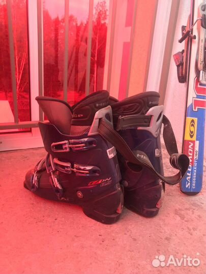 Продам горные лыжи+ботинки+палки