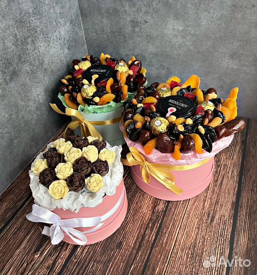 Съедобные сладкие букеты