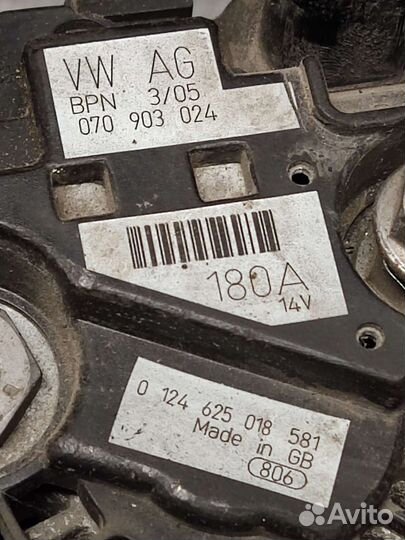 Генератор 180А 2.5 BAC VW Туарег Мультивен