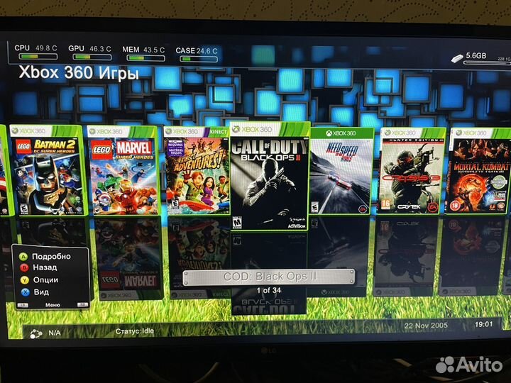 Xbox 360 + 35 игр