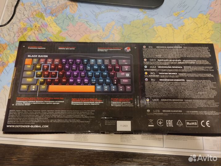 Игровая клавиатура defender black raven