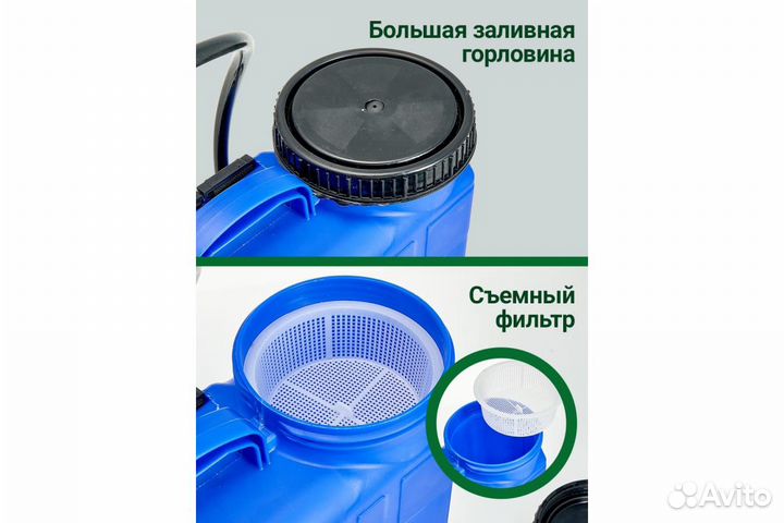 Ранцевый опрыскиватель Зеленый луг 12 литров новый