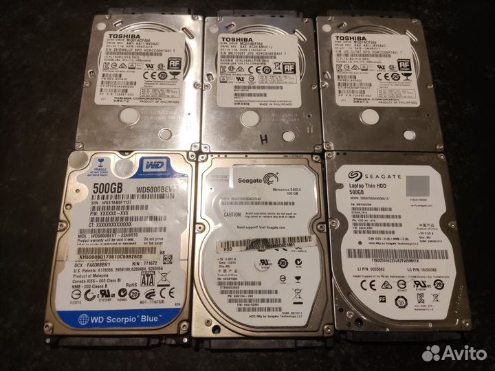 Жесткие диски для ноутбуков и приставок 320-1000гб