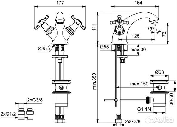 Ideal Standard Reflection смеситель для раковины