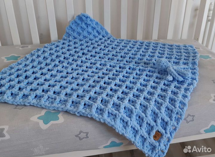 Плед детский плюшевый. Ручная работа