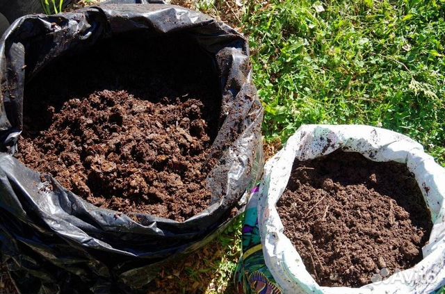 Перегной коровий в мешках