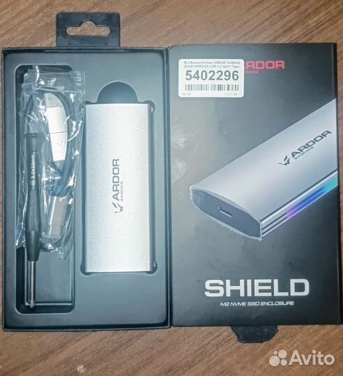 Внешний бокс m2 nvme Ardor Gaming Shield USB 3.2