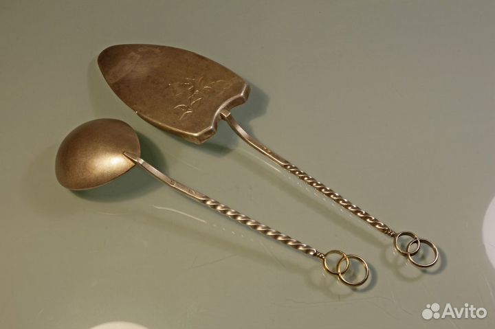 Лопатка для торта и ложка для салата, 70-е гг