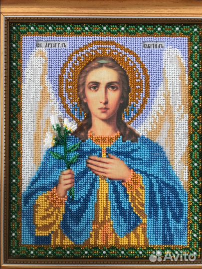 Икона из бисера Архангел Гавриил