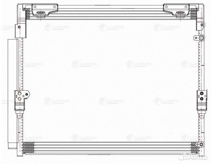 Конденсер toyota land cruiser 200 07- 2.8/3.0